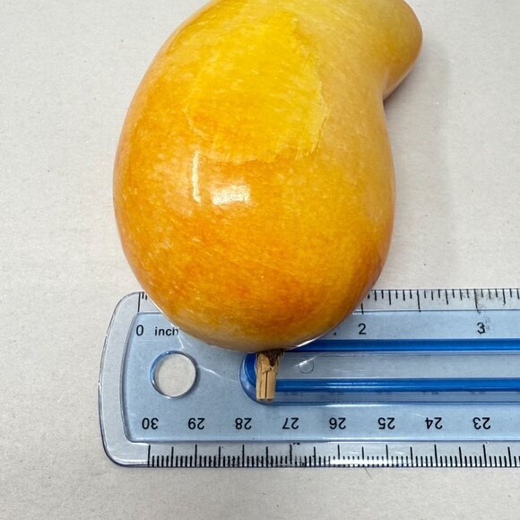 Alabaster Fruit Set of 4 Pieces Banana Apples Mango Stone Marble Vintage - Picture 7 of 16